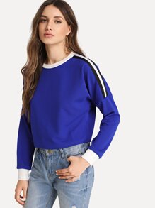 Contrast Trim Sweatshirt