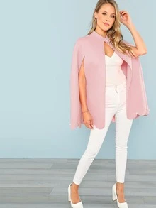 SHEIN Capa festoneada con perlas - Rosa - Ver 3