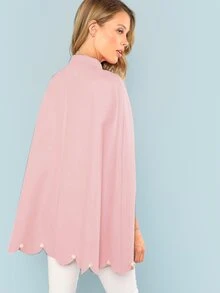 SHEIN Capa festoneada con perlas - Rosa - Ver 4
