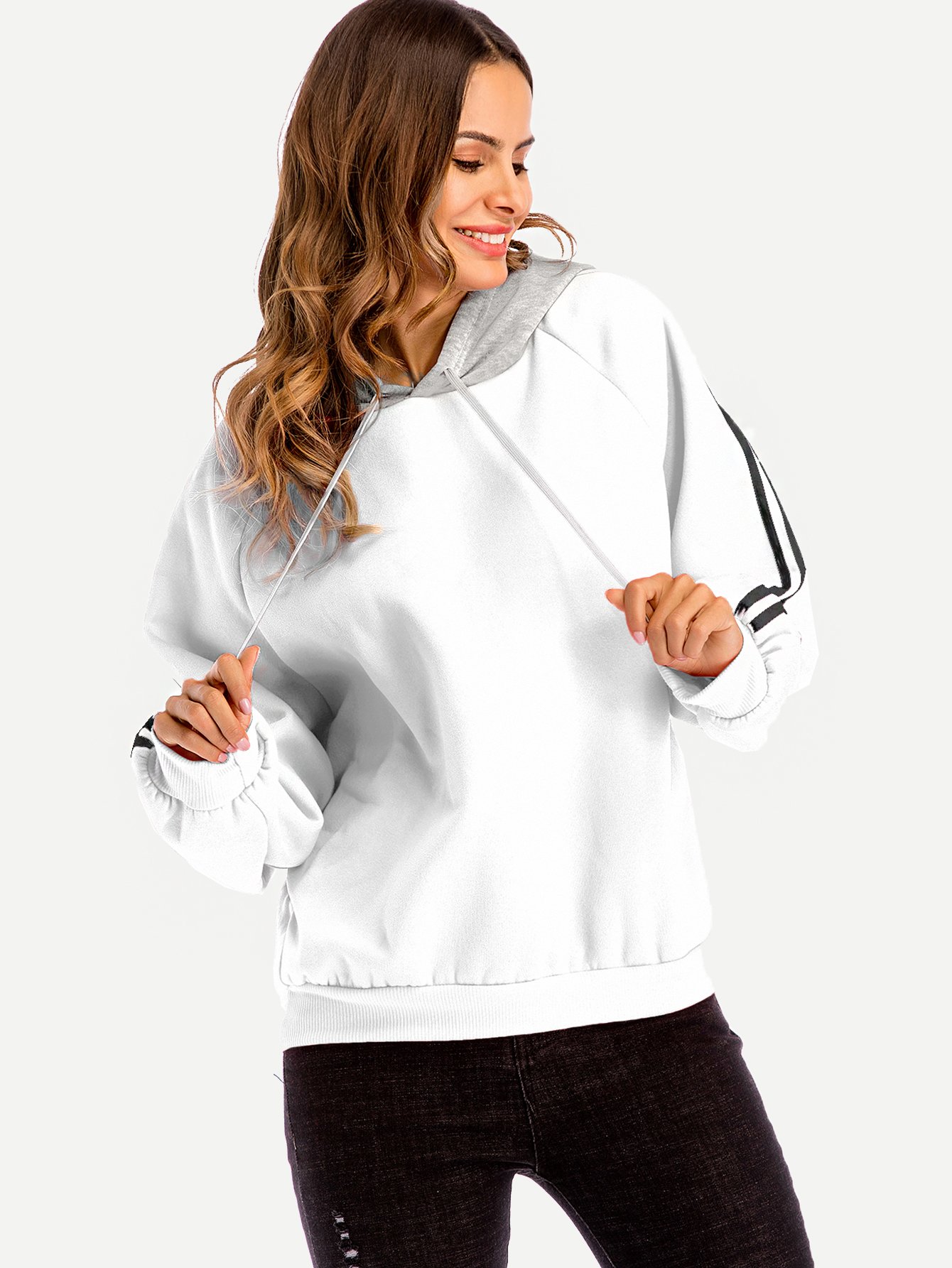 Striped Side Hoodie