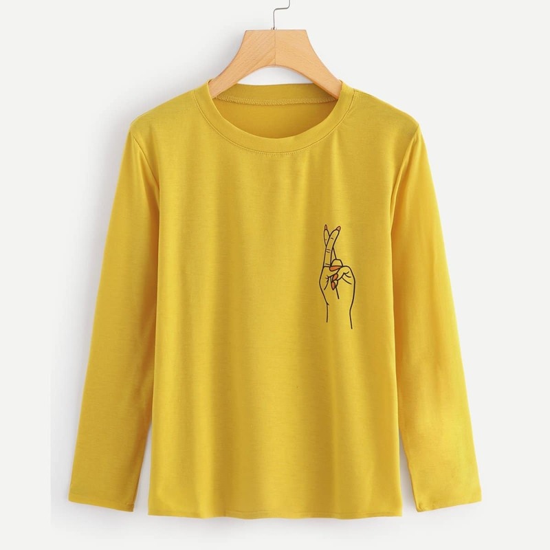 

Hand Print Tee, Yellow