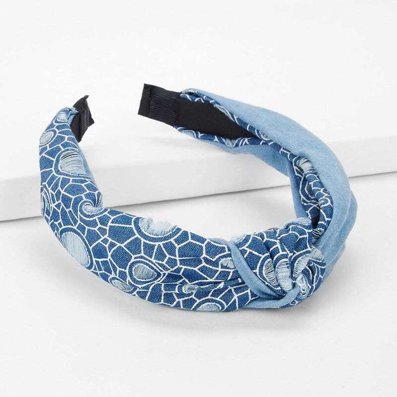 

Knot Design Headband, Blue