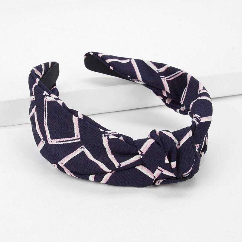 

Geometric Pattern Knot Headband, Multicolor