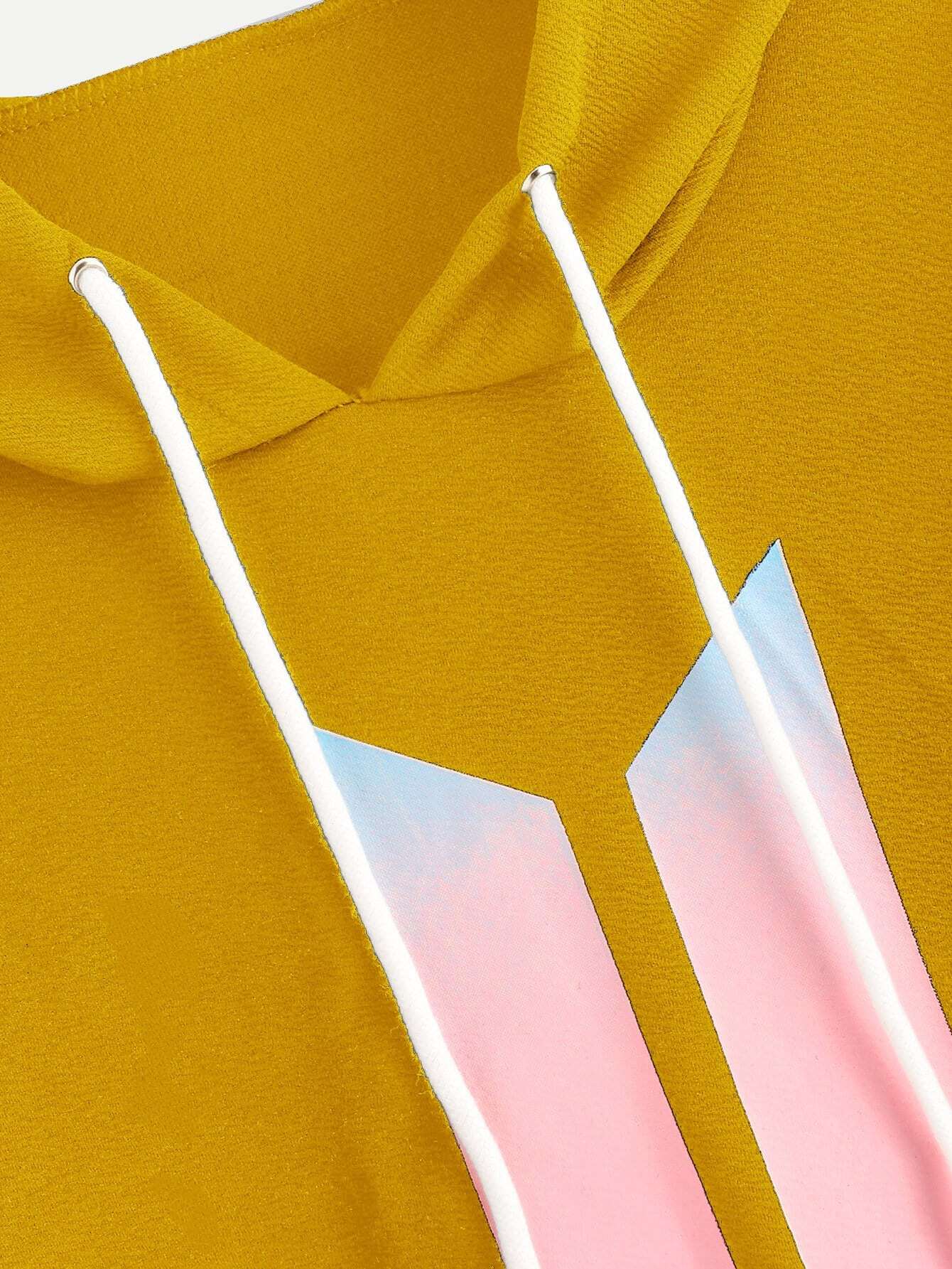 Sudadera con capucha con estampado de letras | Mode de Mujer | SHEIN España