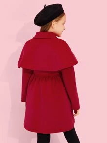 SHEIN 女孩腰帶紐扣夾克