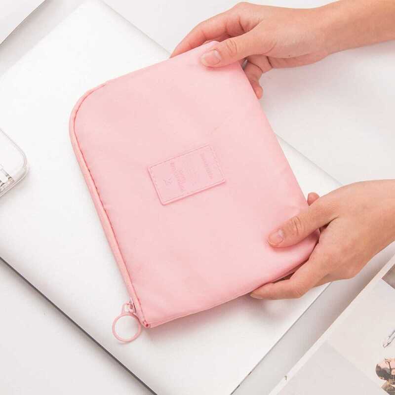 

Waterproof Zipper Storage Bag, Pink