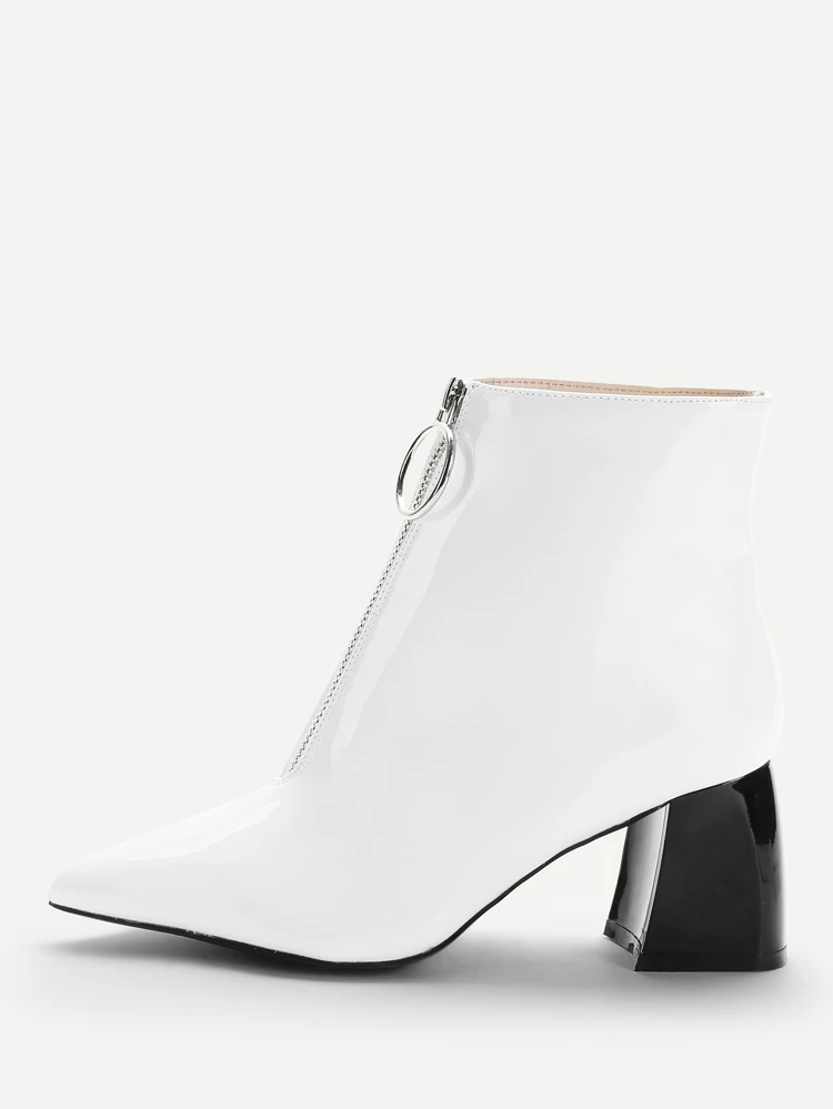 Ankel boots med dragkedja på framsidan | SHEIN SE Ankel boots med dragkedja på sidan | SHEIN SE