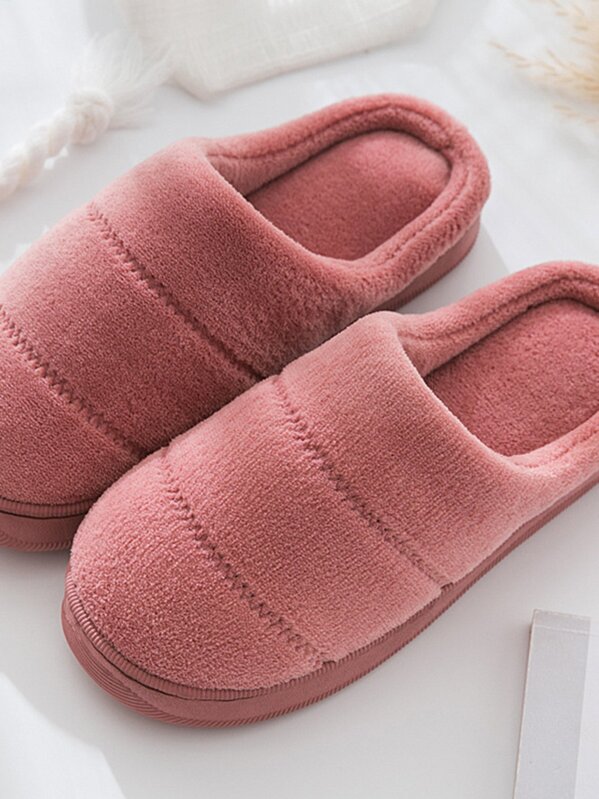 fluffy slip on slippers