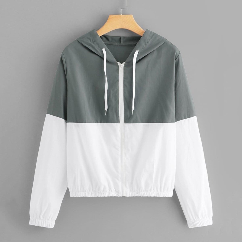 

Color Block Hooded Jacket, Multicolor
