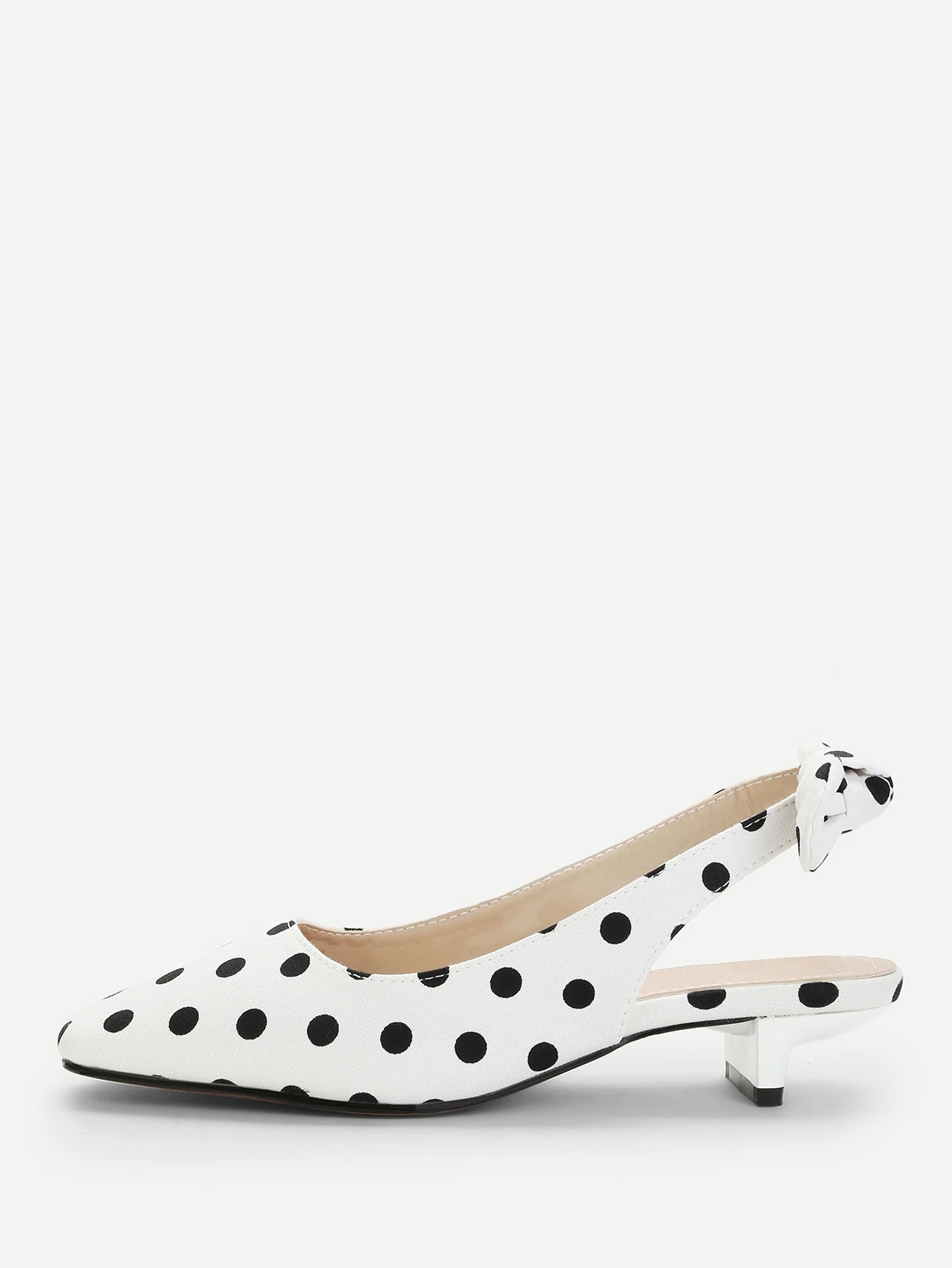 polka dot kitten heels