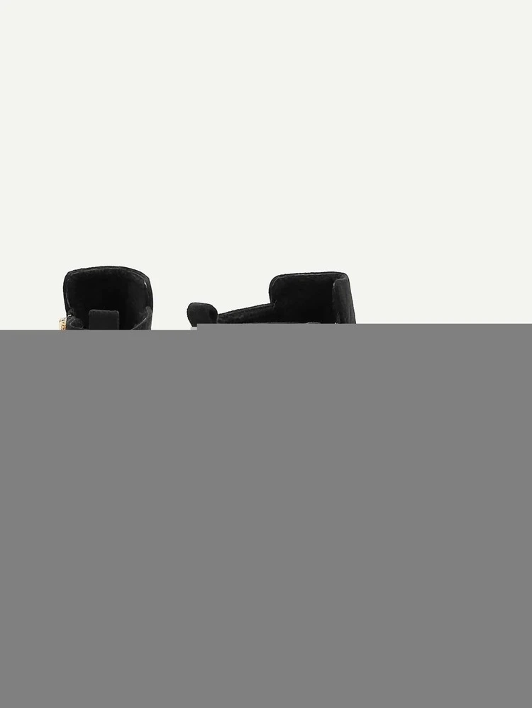 Ankel boots med dragkedja på sidan | SHEIN SE Ankel boots med dragkedja på sidan | SHEIN SE