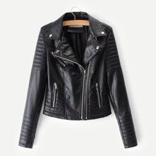 Faux Leather Biker Jacket