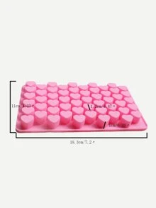 1入組迷你心矽膠模具矽膠模具適用於巧克力糖果蛋糕冰塊托盤矽膠模具迷你愛心形狀矽膠模具適合派對婚禮果凍烘烤 - 彩色 - 查看 2