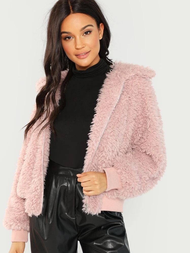 faux fur teddy jacket
