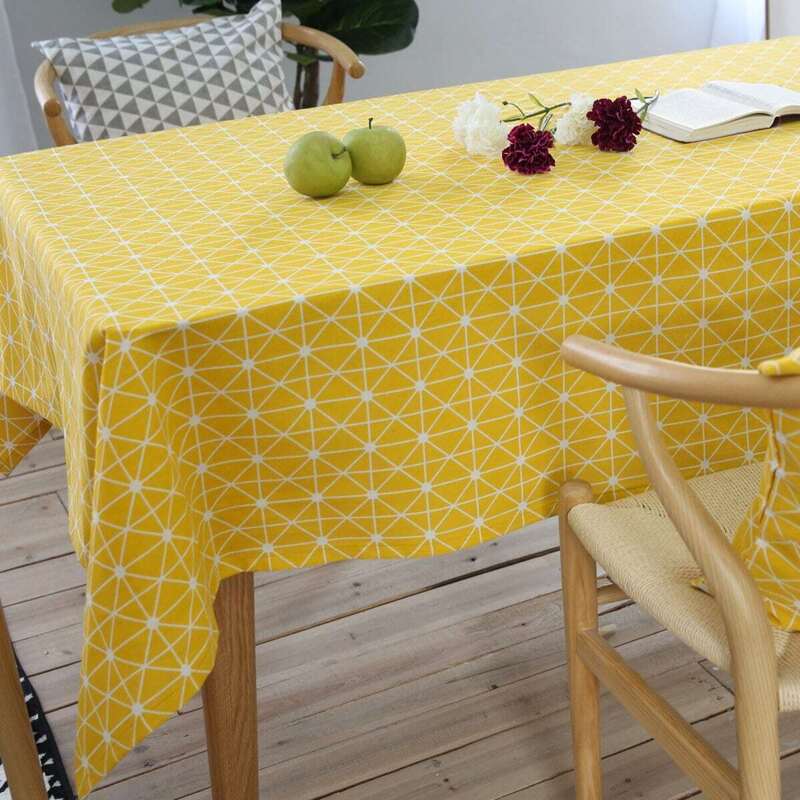 

Geometric Print Table Cloth, Yellow