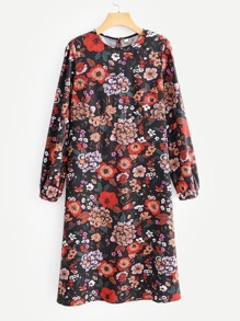 Allover Florals Tunic Dress