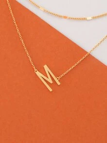 1pc Simple Letter Design Women's Necklace - Yellow Gold - View 1
