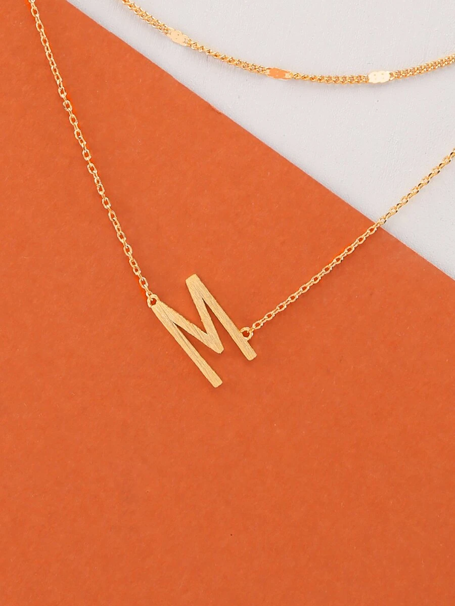 1pc Simple Letter Design Women's Necklace - Yellow Gold - View 1