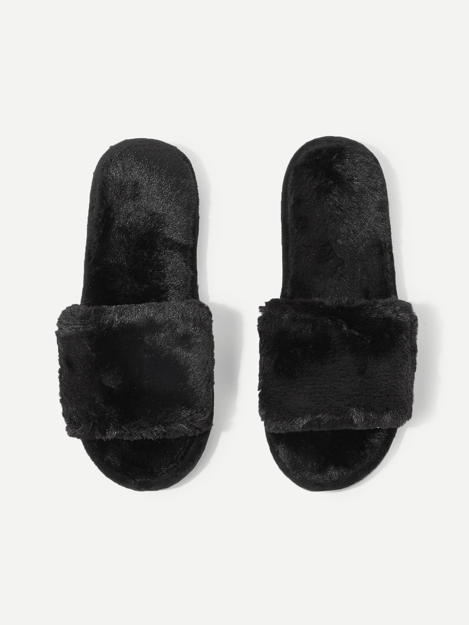 Solid Fluffy Bedroom Slippers