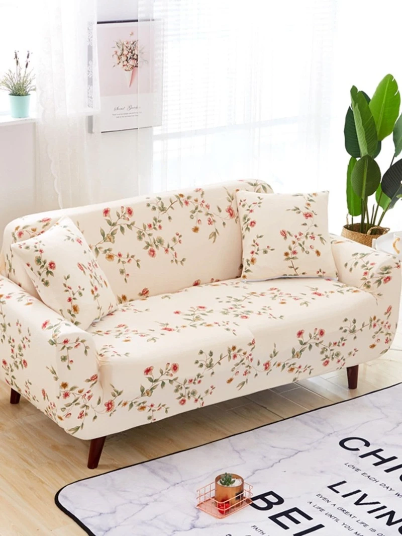 Flower Print Stretchy Sofa Cover Cushion 1pcfor Women Romwe
