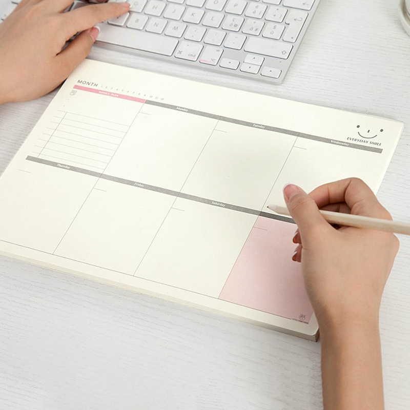

Weekly Plan Notebook 60sheets, White