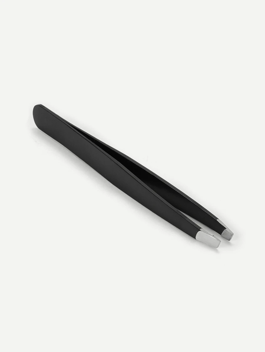 Stainless Steel Eyebrow Tweezers,Makeup,Cheap,Room Decor,Vanity,Travel,Bedroom,Makeup Accessories,Tweezers,Cheap,Stocking Stuffers,Makeup,Makeup Tools,Cheap Stuff,Gifts,Gifts For Women,Christmas Gifts - Black - View 1