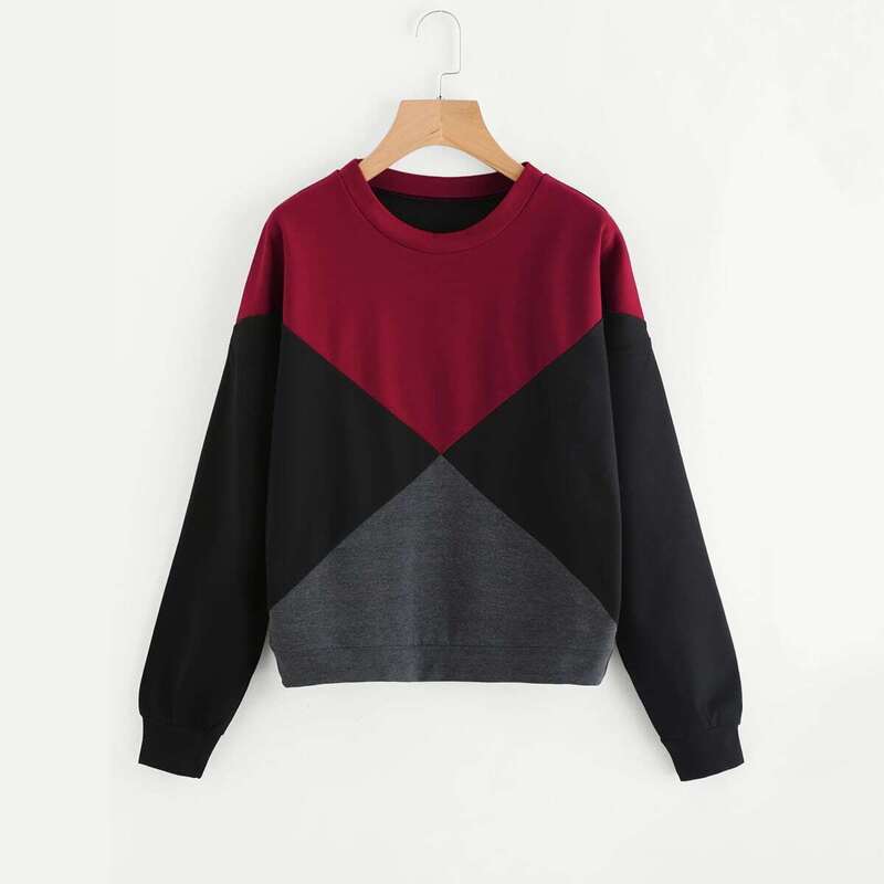 

Cut And Sew Color Block Sweatshirt, Multicolor