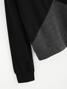 Cut And Sew Color Block Sweatshirt - Multicolor - View 4