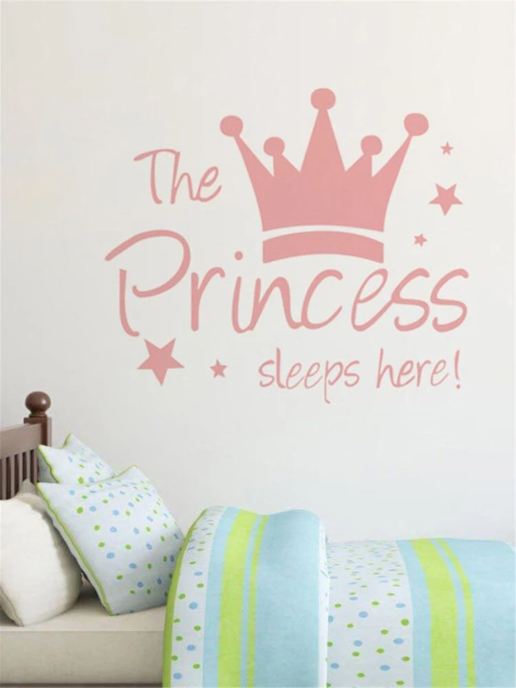 Crown Print Wall Sticker, Stickers, Wall Decal, Vinyl Decal For Home Decorations, Spring Decoration Items Refresh Your Home, Festival Decoration Stickers Gifts Birthday Graduation Back To School Room Decor School Supplies