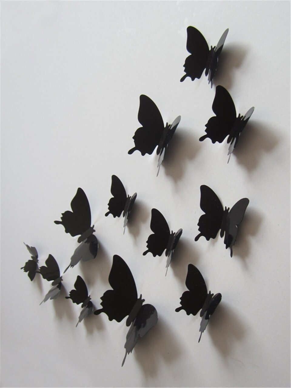 12pcs 3D Butterfly Mirror Wall Stickers, Butterflies Wall Decal Removable DIY Wall Art Party Wedding Decor For Home Decorations, Stickers, Wall Decal, Vinyl Decal For Home Decorations, Spring Decoration Items Refresh Your Home, Rama Decoration Stickers