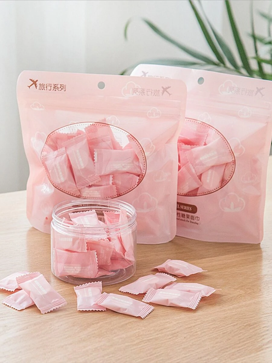 Toallitas desechables - 50 unidades - Blanco - Ver 1