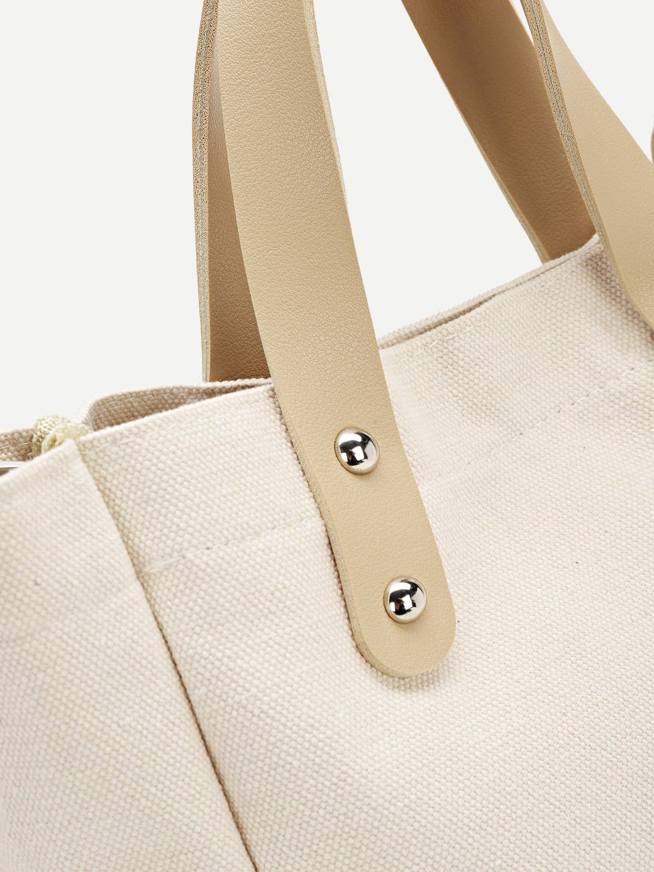 letter print satchel bag