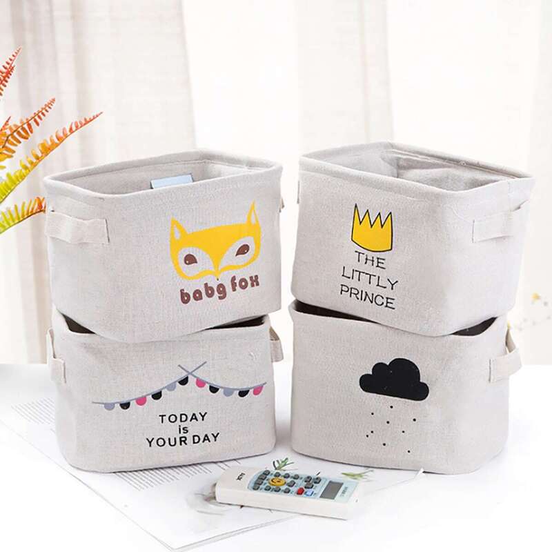 

Random Color Cartoon Storage Basket 1pc, Grey
