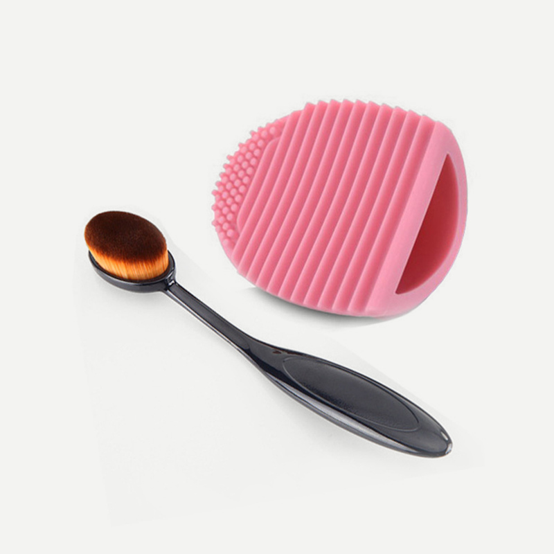 

Makeup Brush 1pc & Makeup Brush Scrubber 1pc, Multicolor