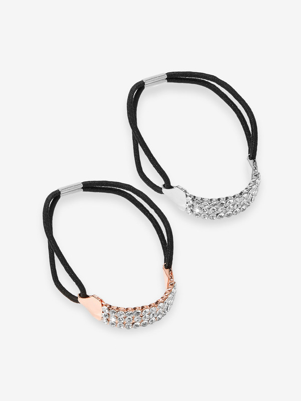 Random Color Rhinestone Decorated Hair Tie 1pack Shein In