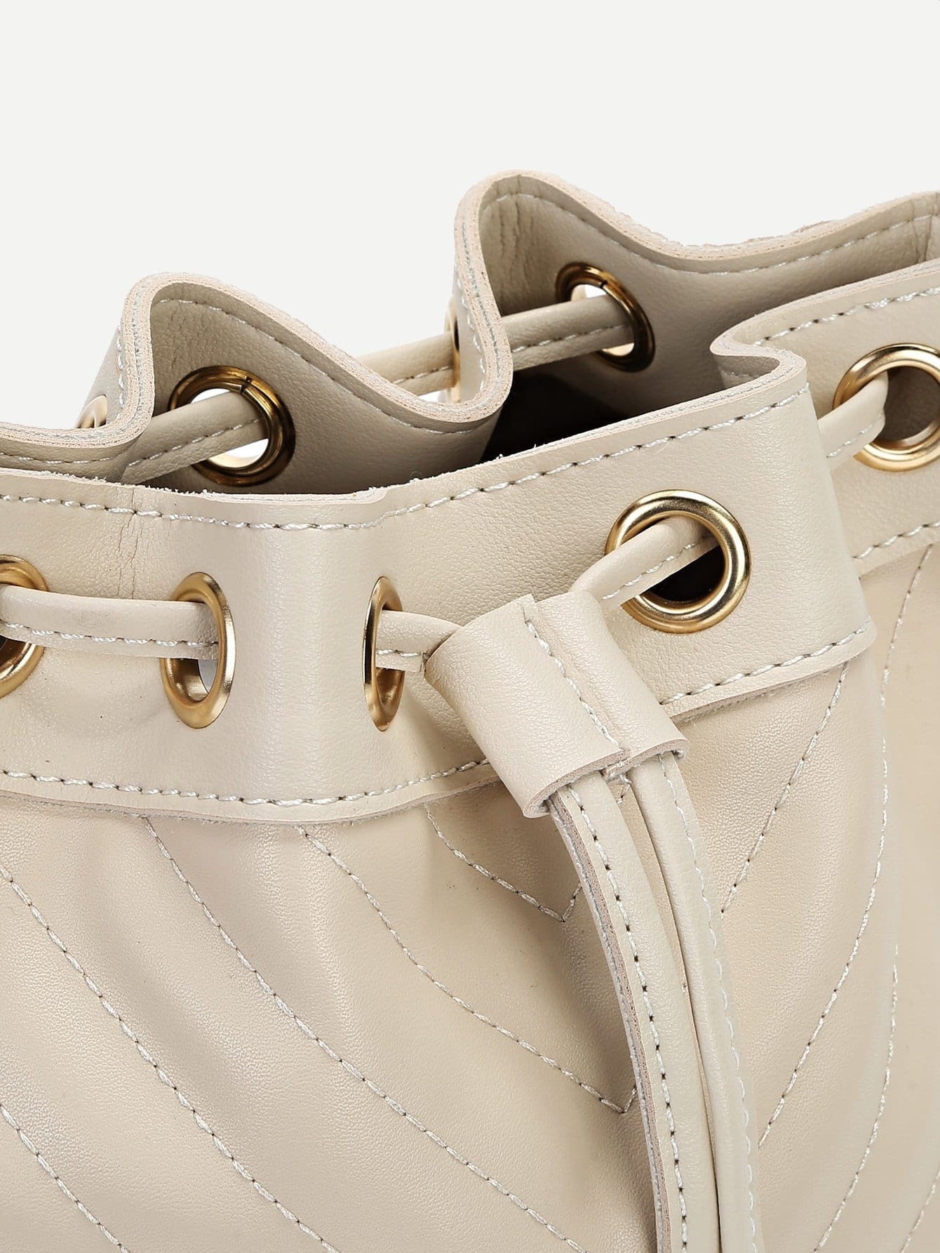 drawstring design satchel bag