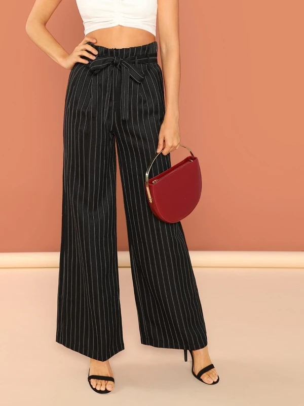 pinstripe palazzo pants