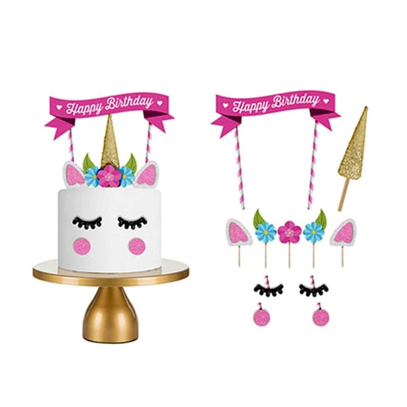 

Birthday Cake Topper Decoration 11pcs, Multicolor
