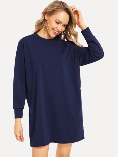 Drop Shoulder Sweatshirt Dress pictures