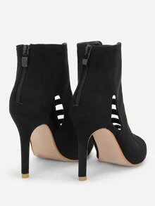 Peep Toe Cut-Out Stiletto Heels Back To School Shoes College Student Shoes Spring Shoes Spring Break Easter For Christmas - Black - View 2