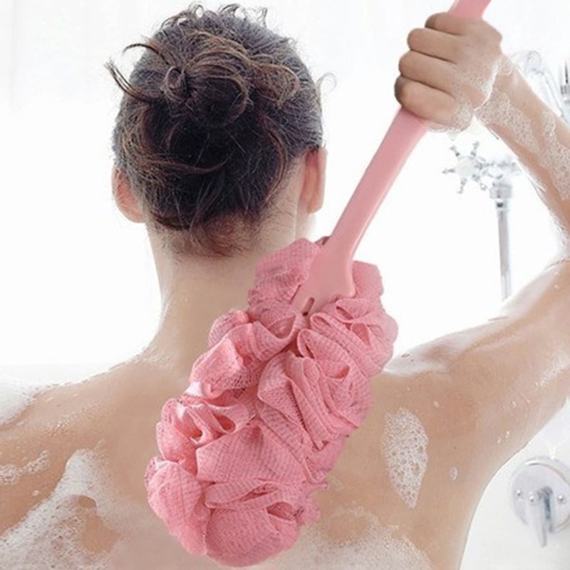 

Mesh Bath Ball With Handle, Pink