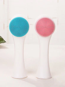 1 cái 2 trong1 Silicone Hai bên Bàn chải làm sạch da mặt & 1 Miếng Trang trí Bow Băng đô tắm Mềm mại Dễ thương Dây buộc tóc trong bồn tắm Đối với Phòng tắm Và Trang điểm - Nhiều màu - Xem 2