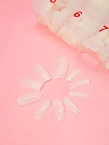 Juego de uñas postizas con caja organizadora 500 piezas - Beis - Ver 2