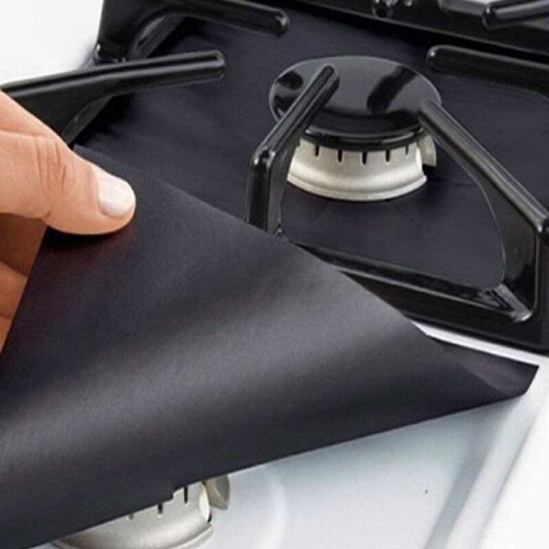 

Gas Stove Mat 4pcs, Black