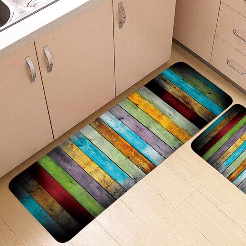 

Color Block Pattern Floor Mat, Multicolor