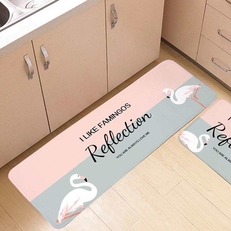 

Two Tone Letter Print Floor Mat, Multicolor