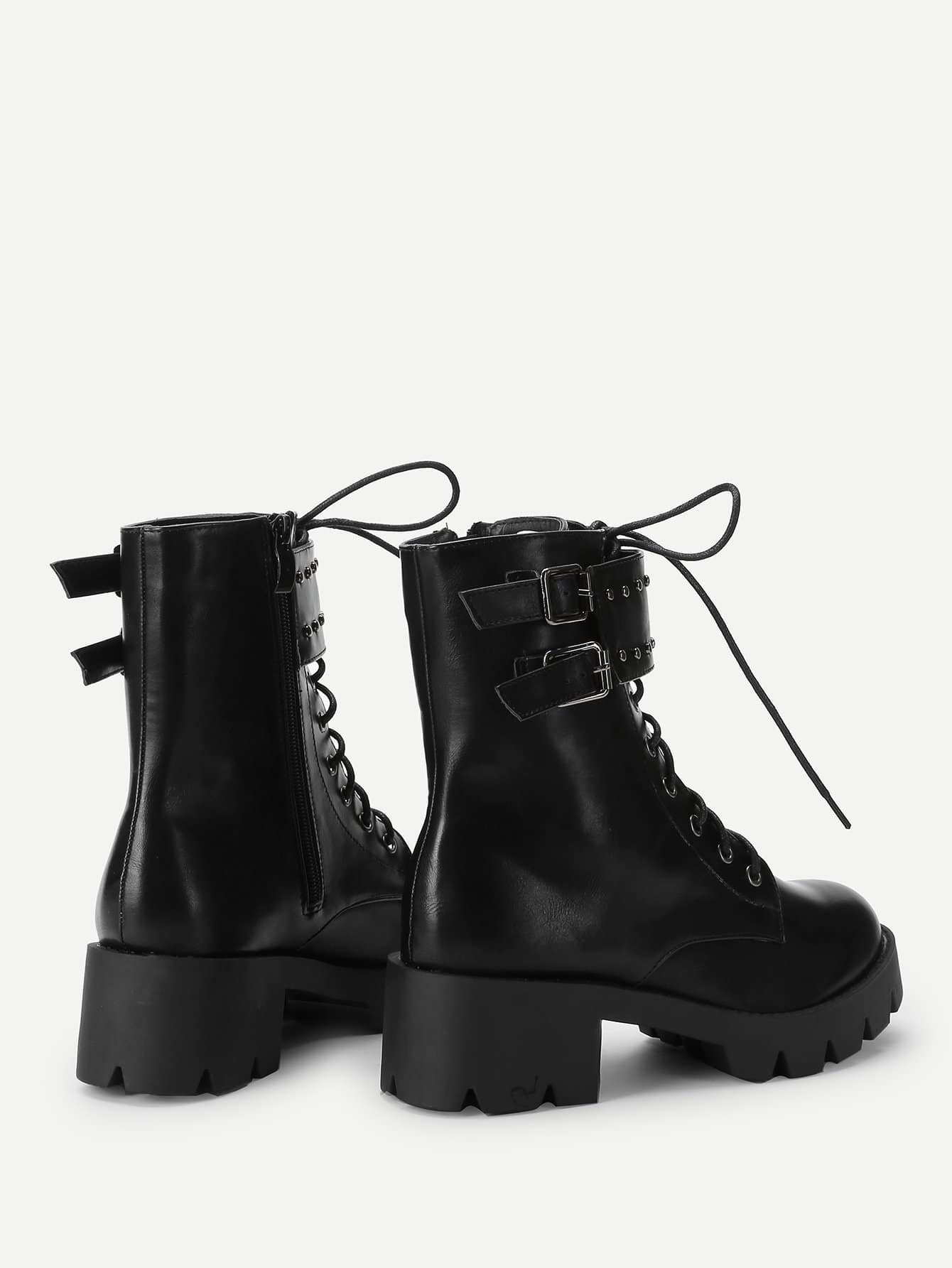 Botas militares con hebillas | Mode de Mujer | SHEIN España