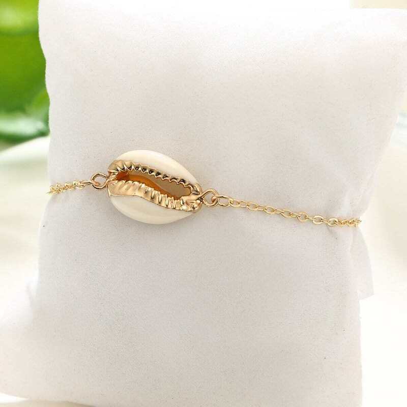 

Shell Design Chain Bracelet 1pc, White