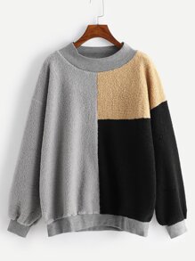 Plus Cut And Sew Panel Sweatshirt