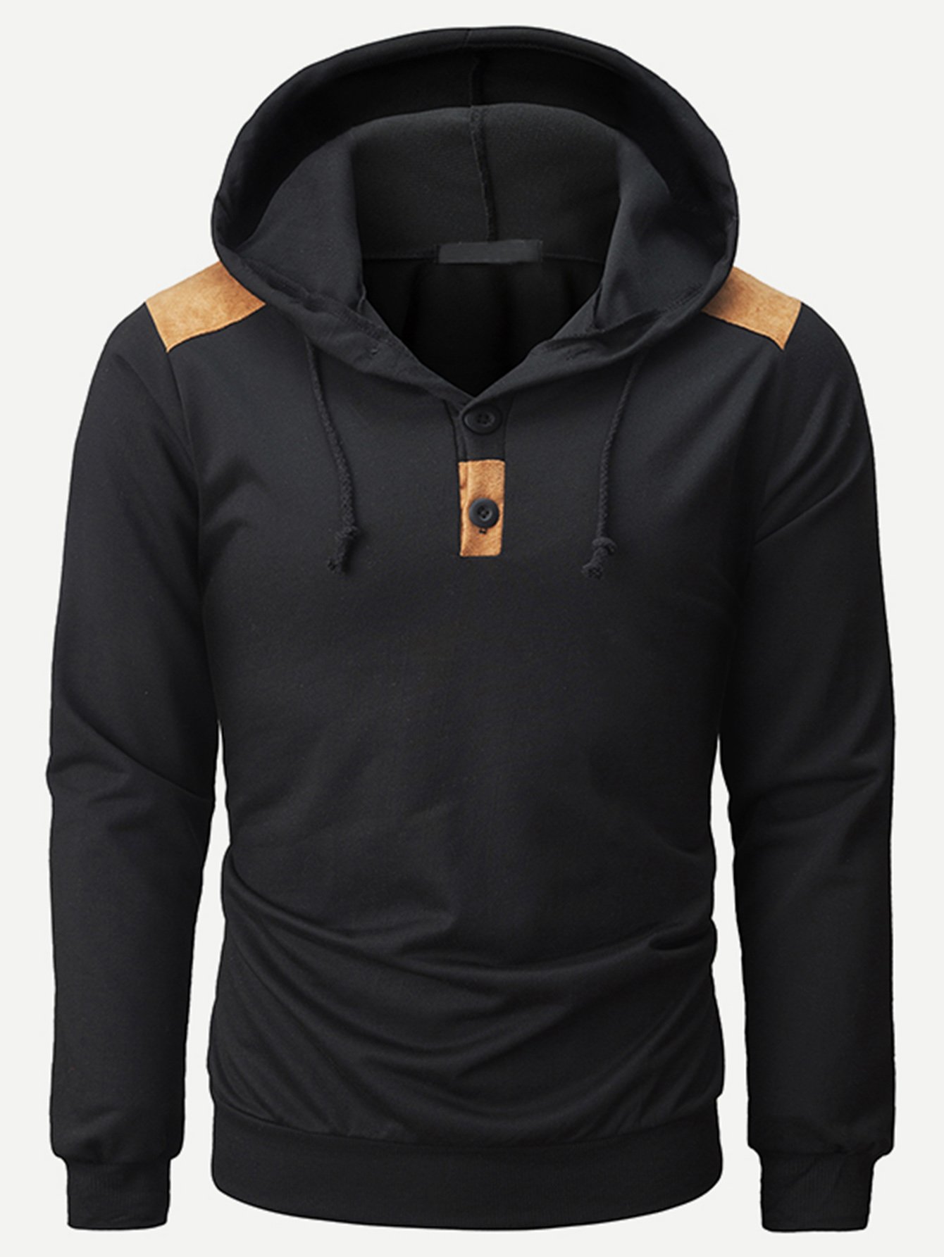 Sudadera de PU a la cadera para hombre, chaqueta